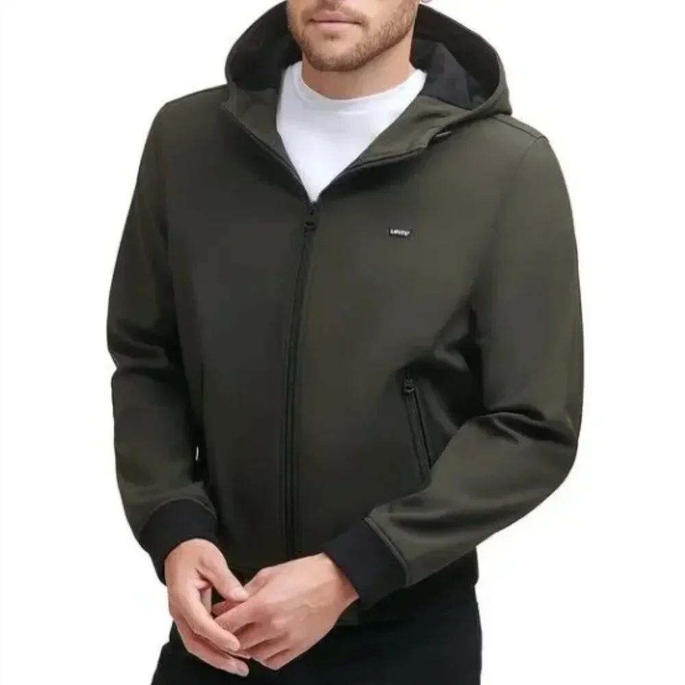 LEVIS Hooded Softshell Full Zip Bomber Jacket - Picture 1 of 15